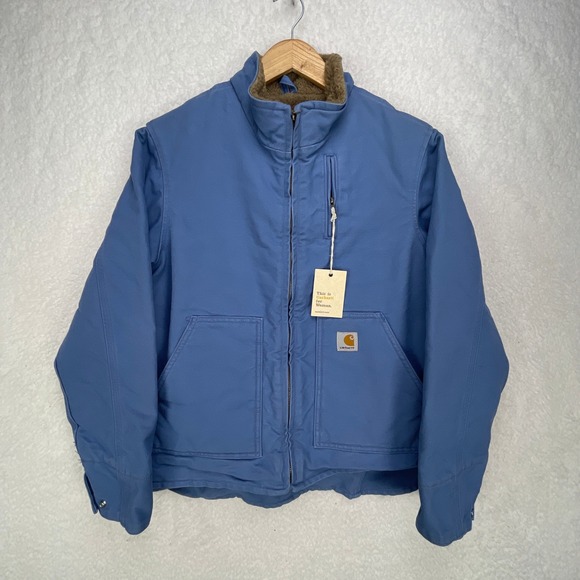 Carhartt Jackets & Blazers - Carhartt‎ Jacket Sherpa Lined Womens Medium WJ022 FHB French Blue NWT